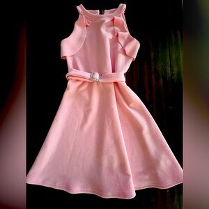 Girl’s pretty pink dress size M (7/8) with adjustable belt from Children’s Place